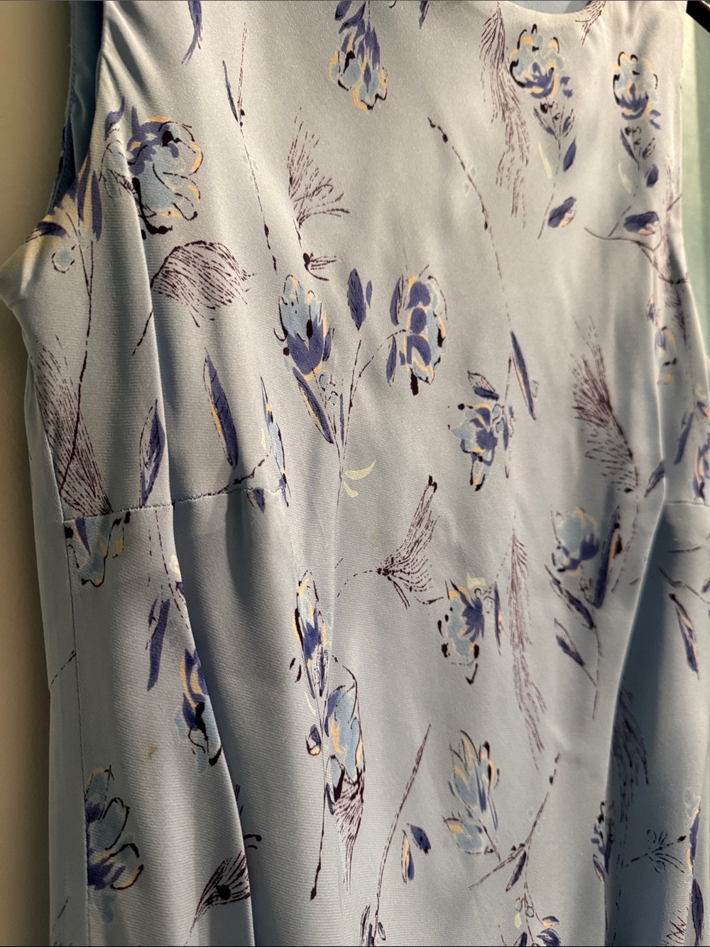 Ann Taylor Light Blue Floral Maxi Slip Dress - Picture 5 of 5